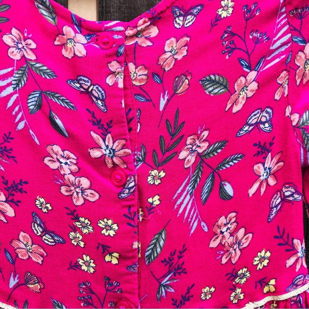 OSH KOSH B'GOSH Little Girls 4T L/S Dress Dainty Flowers
